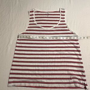 J. Crew Red and White Striped Tank Top